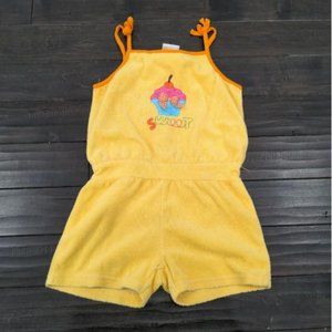 Absorba Baby Cupcake Sweet Romper Yellow Orange Terry cloth summer 2T